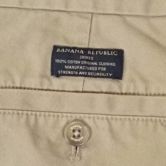 Banana Republic Emerson Chino Pants Sand Khaki Men Size 36x34 Straight Fit - Picture 8 of 13